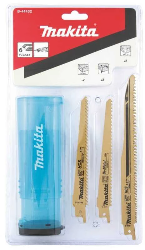 Makita Tiesinio pjūklo pjūklelių komplektas 6 Vnt. Medžiui B-44432