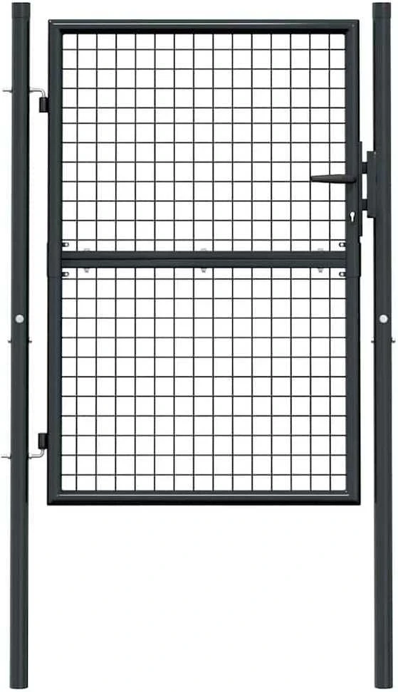 Tinkliniai sodo vartai, pilki, 100x175cm, galvanizuotas plienas