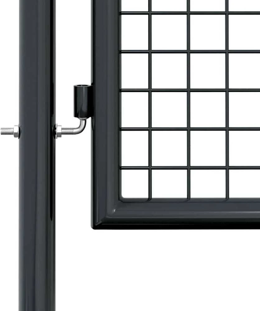 Tinkliniai sodo vartai, pilki, 100x225cm, galvanizuotas plienas