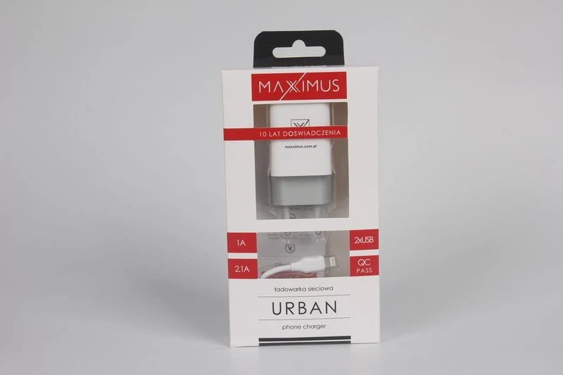 SIENINIS ĮKROVIKLIS MAXXIMUS URBAN 2.1A LIGHTNING 2xUSB