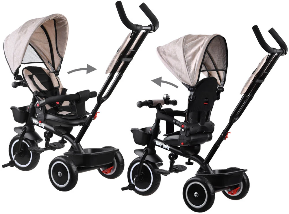 Tiny Bike Mažas dviratis 3in1 triratis su skydelio
