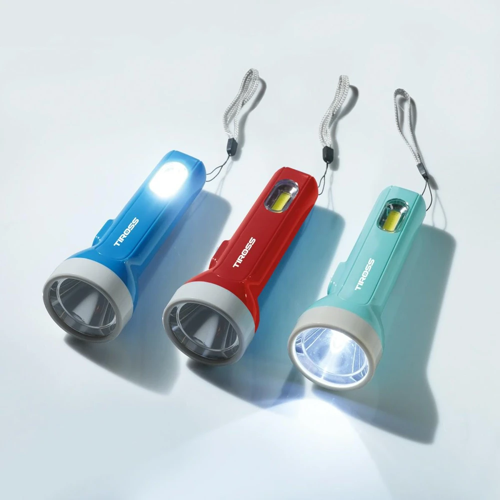 TIROSS BATERIJA MAISTOMAS 1 W LED 70 lm + COB LED 80 lm žibintuvėlis