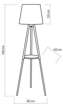 Tk_Lighting Toršeras TK LIGHTING VAIO 698, 60 W, E27