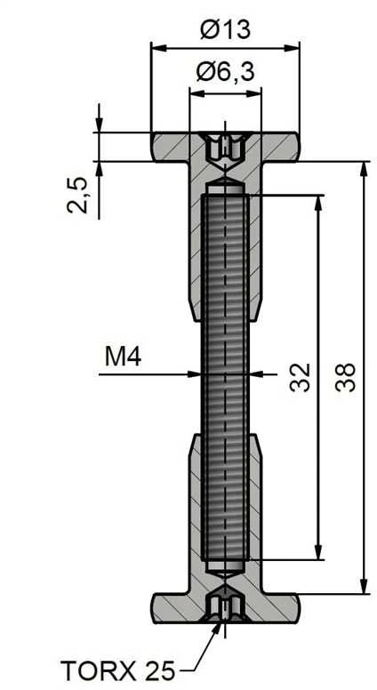 TKZ Plokščių veržikliai 860X, 38 mm