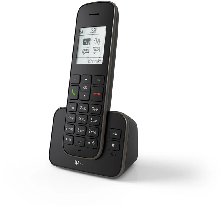 TLM Telekom Sinus A 207 DECT telefonas Skambintojo ID Juoda