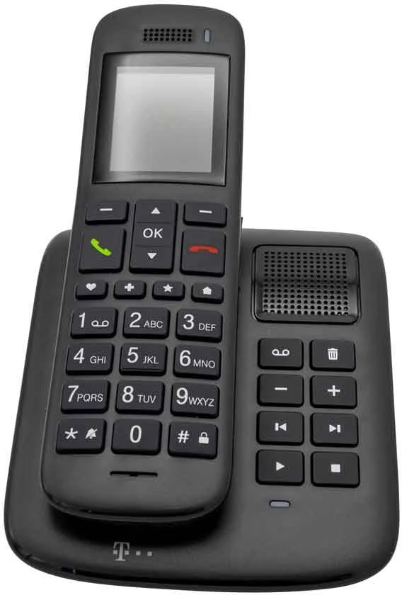 TLM Telekom Sinus A 32 DECT telefonas Skambintojo ID Juodmedis