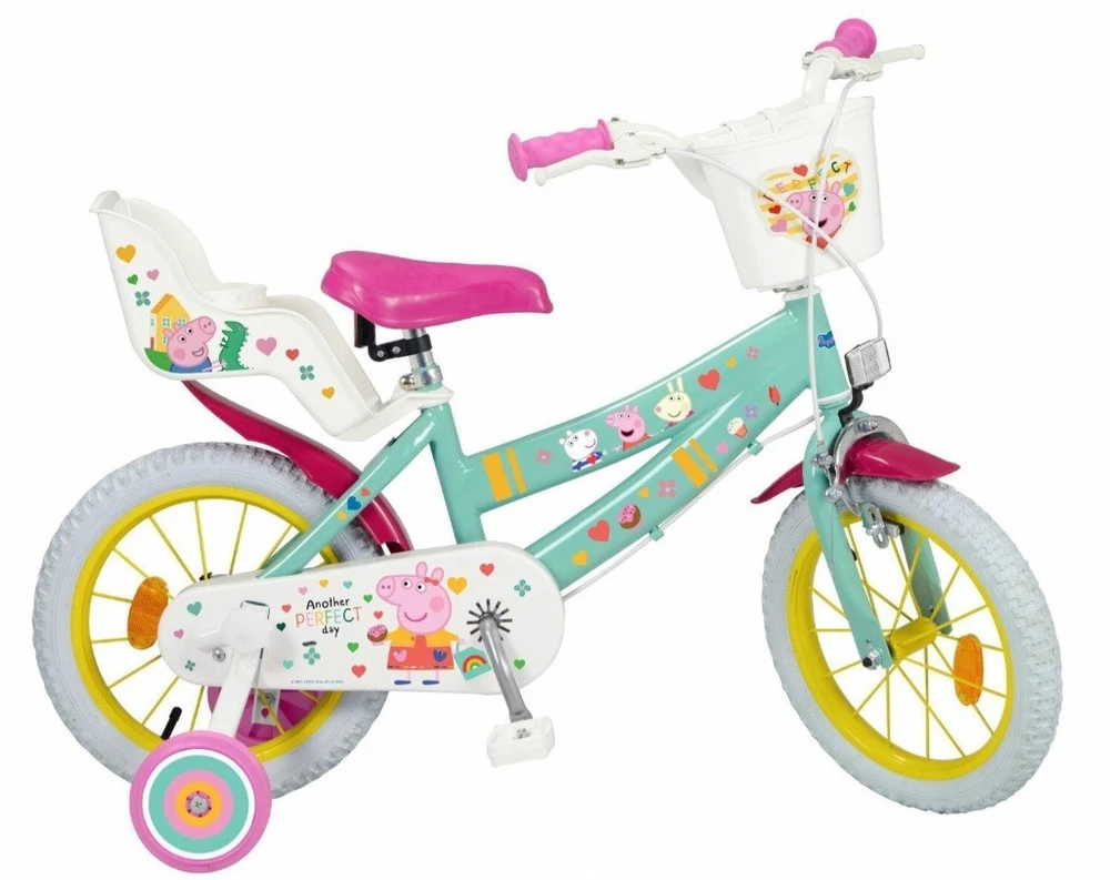 TMS Toimsa Vaikiškas Dviratis - Peppa Pig 14" Žalias