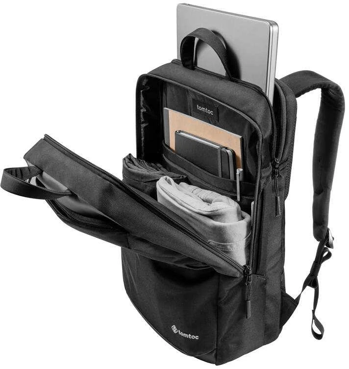 Tomtoc Explorer-T71 travel laptop backpack, 15,6"/24l (juodas)