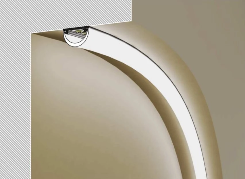 TOPMET LED juostos profilis ARC12 CD/U5, anoduotas aliuminis, 2m