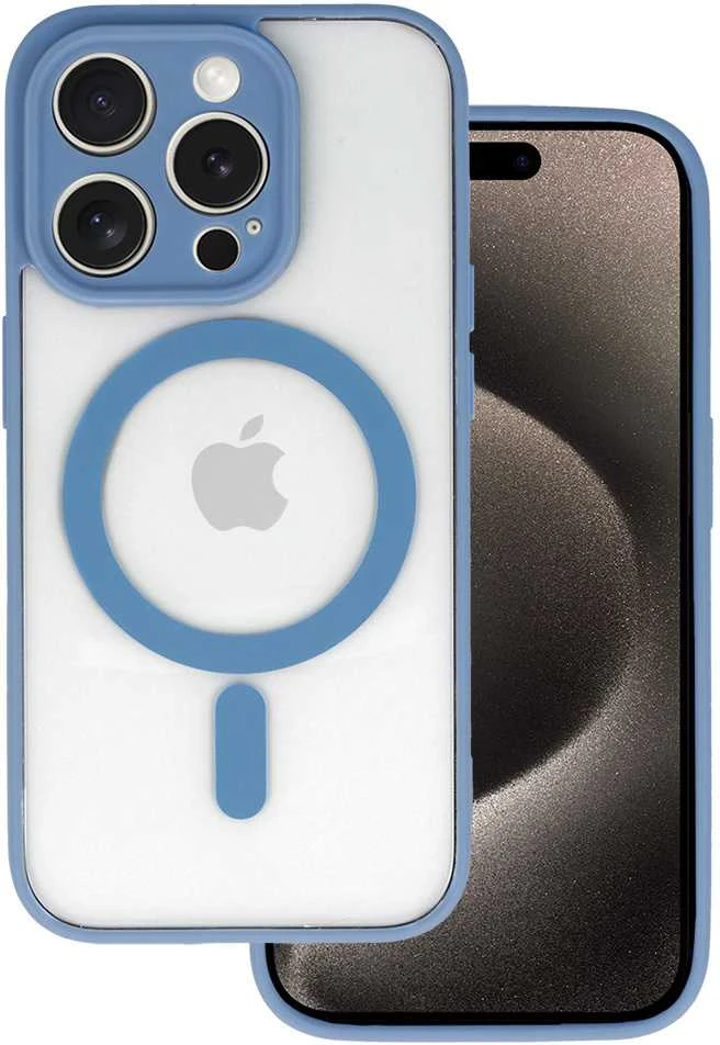 Topt Acrylic Color Magsafe dėklas skirtas Apple iPhone 13 Pro light mėlynos spalvos