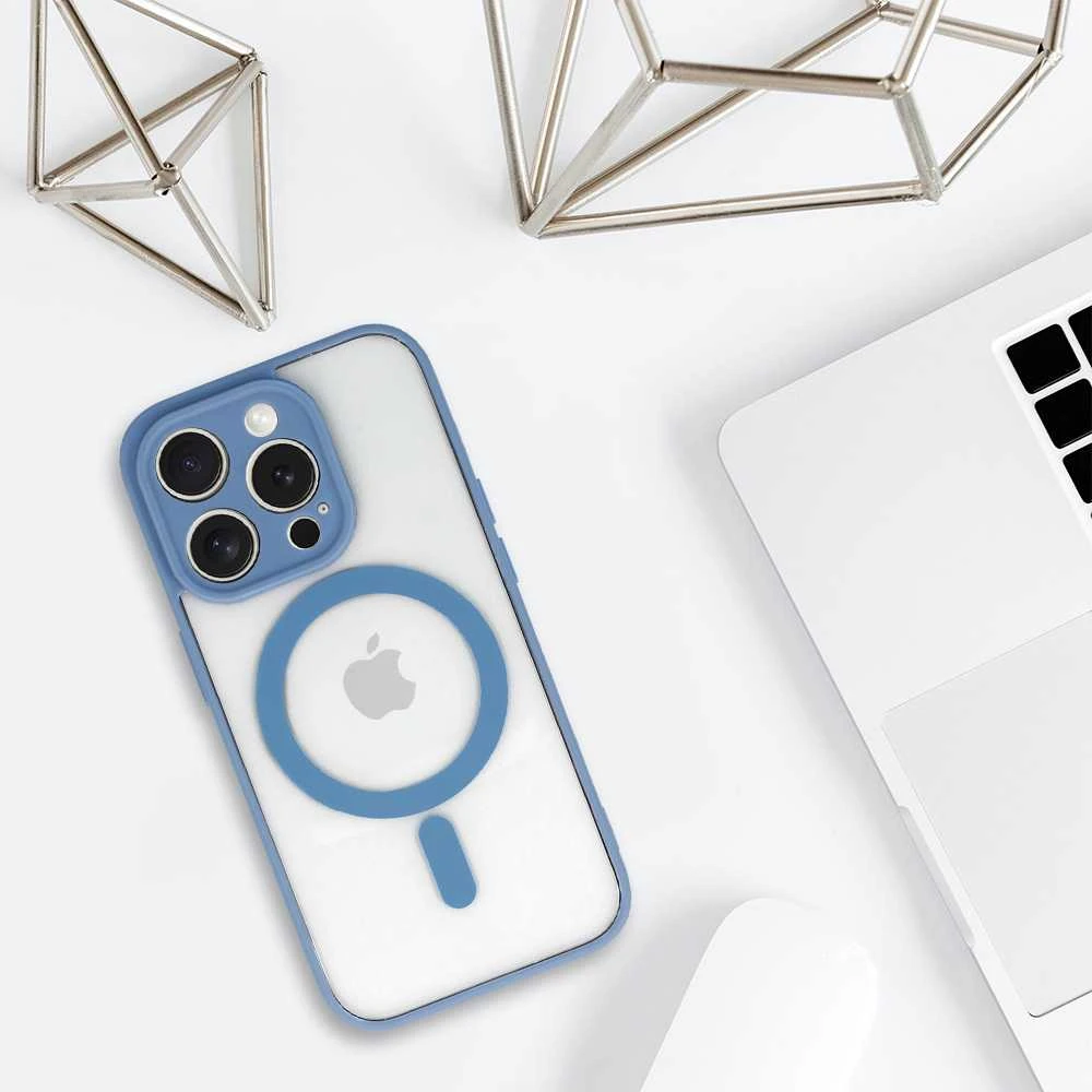 Fusion Accessories Topt Acrylic Color Magsafe dėklas skirtas Apple iPhone 16 Pro light mėlynos spalvos