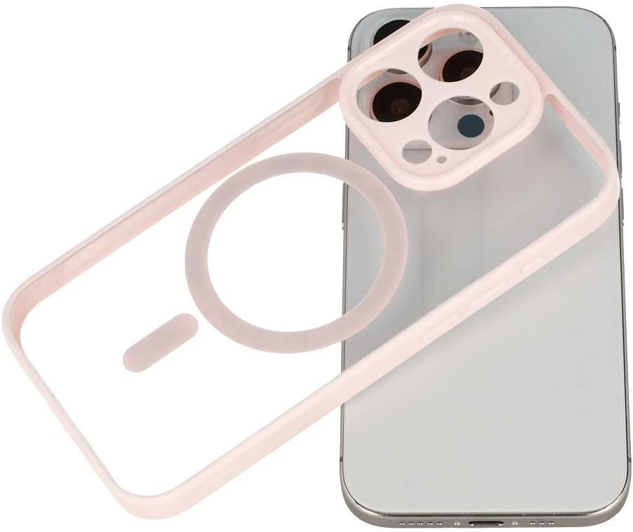 Topt Acrylic Color Magsafe dėklas skirtas Apple iPhone 16 Pro Max rožinės spalvos