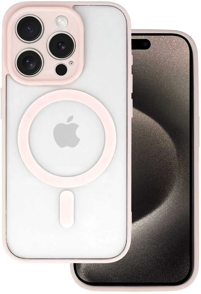Topt Acrylic Color Magsafe dėklas skirtas Apple iPhone 16 Pro Max rožinės spalvos
