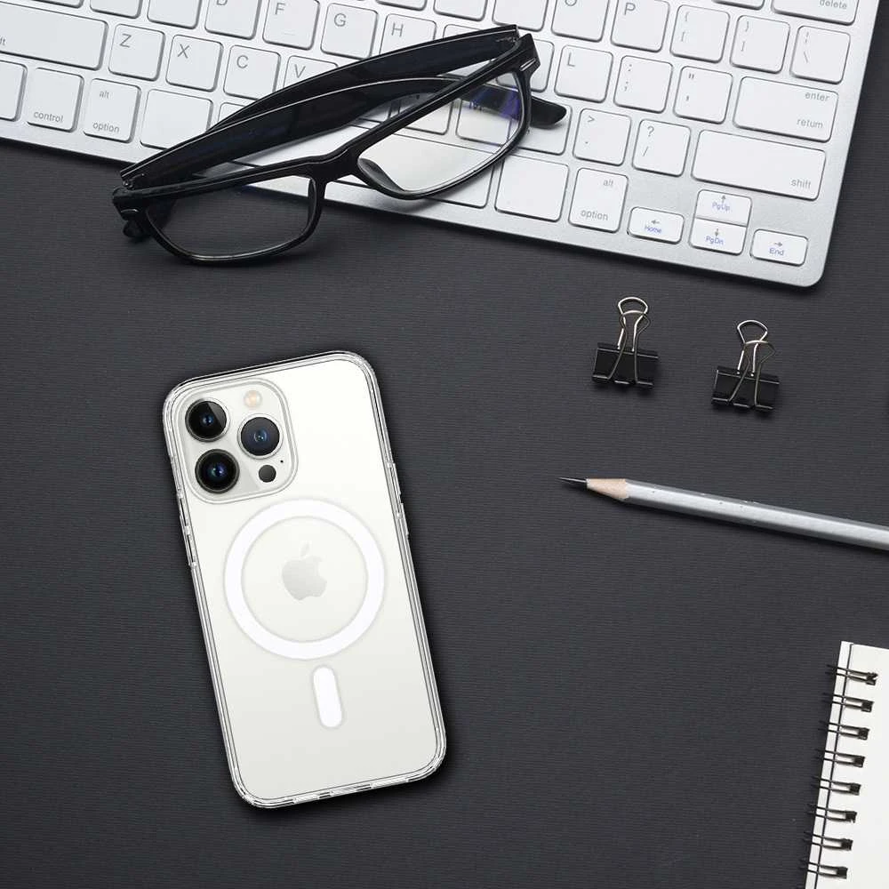 Topt Acrylic Magsafe dėklas skirtas Apple iPhone 16 Pro Max skaidrus