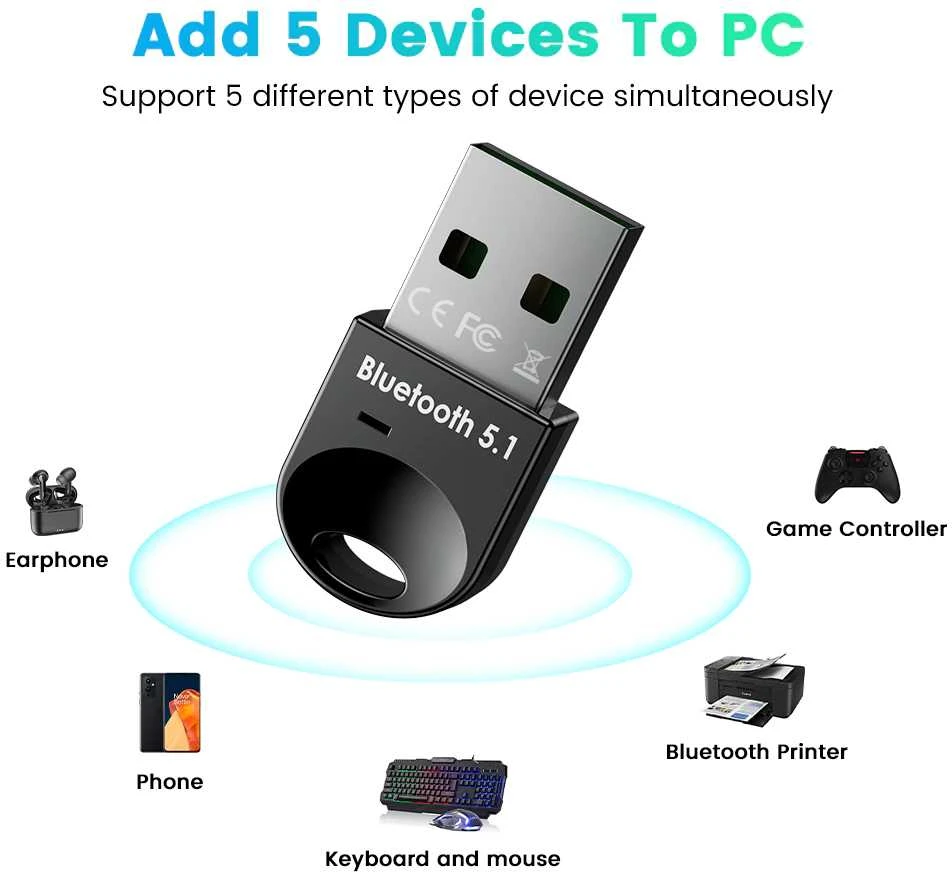 Toptel Top Adapteris Bluetooth 5.1 – USB