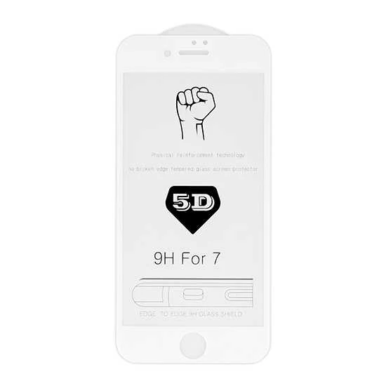 Toptel Topt Apsauginis stiklas Full Glue 5D skirtas Apple iPhone 7 (4,7″) Baltas