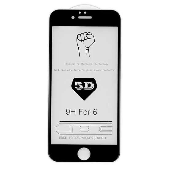 Fusion Accessories Topt Apsauginis stiklas Full Glue 5D skirtas Apple iPhone 6 (4,7″) Juodas