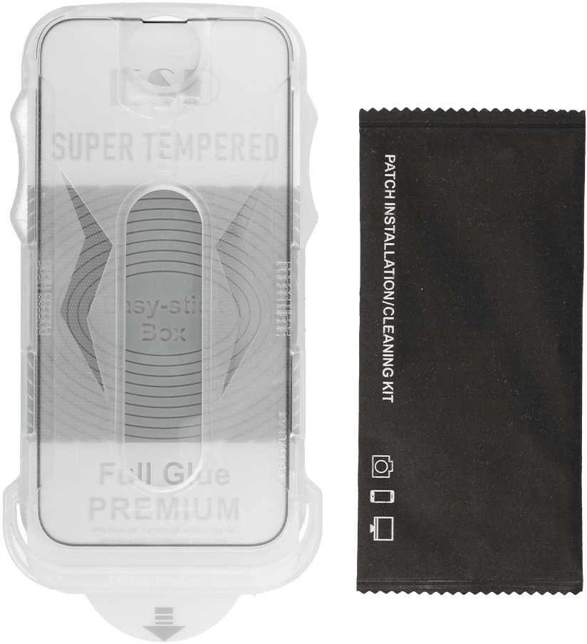 Topt Apsauginis stiklas Full Glue Easy-Stick Box skirtas Apple iPhone 16 Plus Juodas