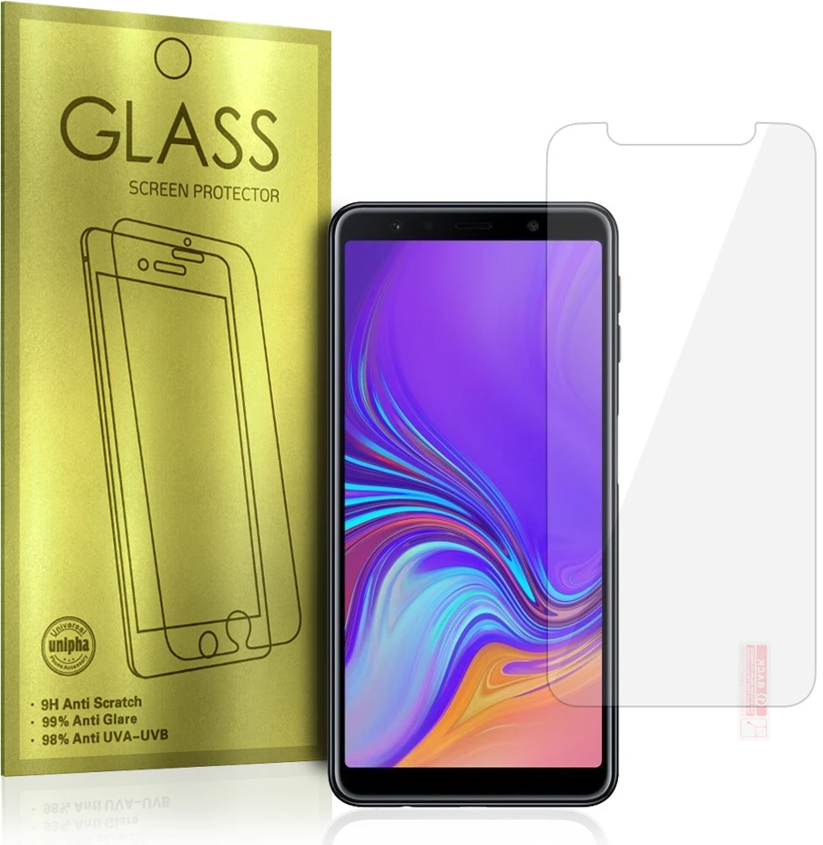 Riposo Apsauginis stiklas „GOLD“ įvairiems Samsung Galaxy telefonų modeliams SAMSUNG GALAXY A7 (2018)