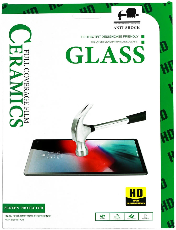 Apsauginis stiklas HARD CERAMIC for IPAD AIR 10,9 CALI juodos spalvos