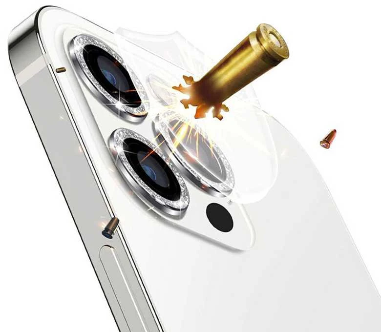 Fusion Accessories Topt Apsauginis stiklas HARD DIAMOND skirtas kamerai (lešiui) Apple iPhone 16/16 Plus sidabrinis (2 vnt)