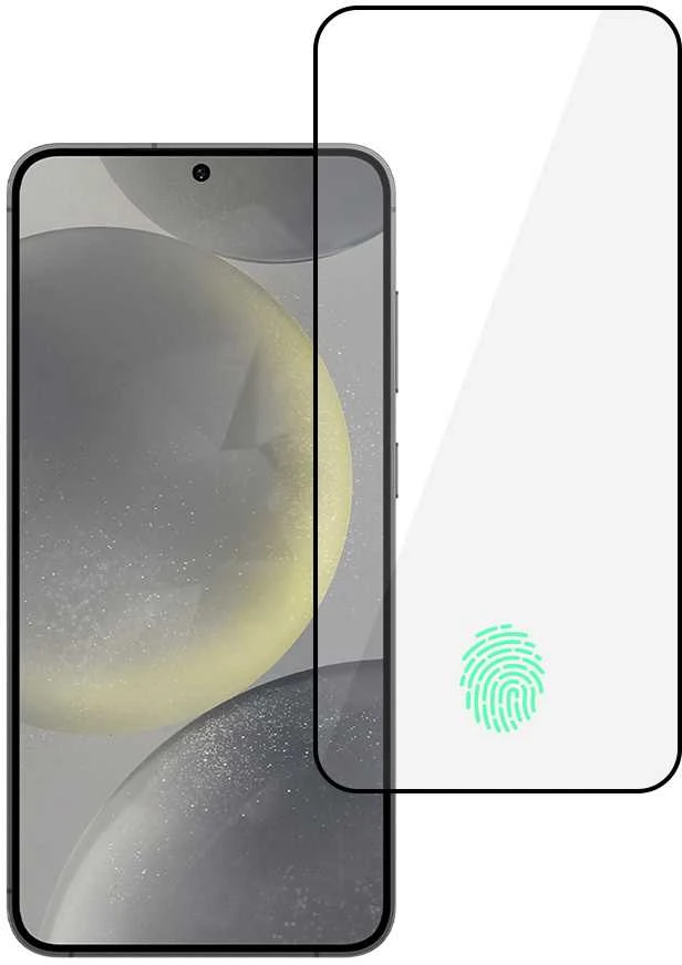 Toptel Topt Apsauginis stiklas HARD Full Glue 5D skirtas Samsung Galaxy S24 Juodas (with fingerprint unlock)