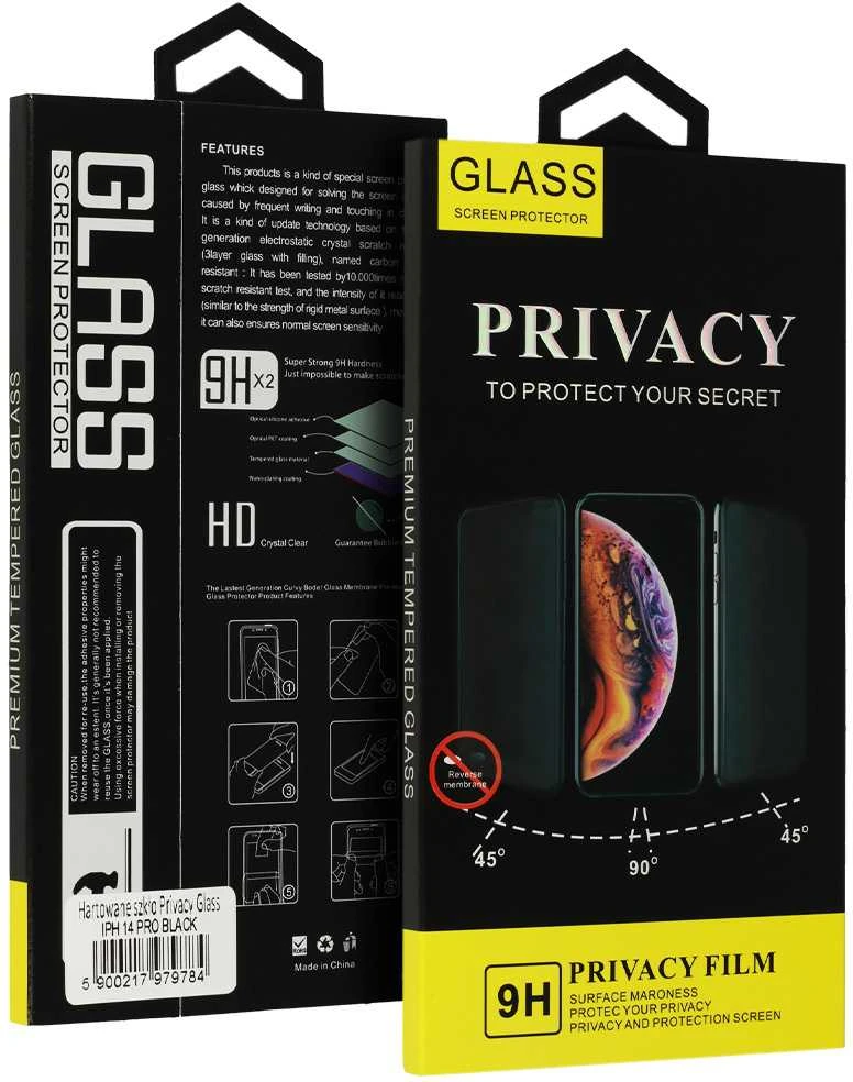 Toptel Topt Apsauginis stiklas Privacy Glass skirtas Apple iPhone 15 Juodas