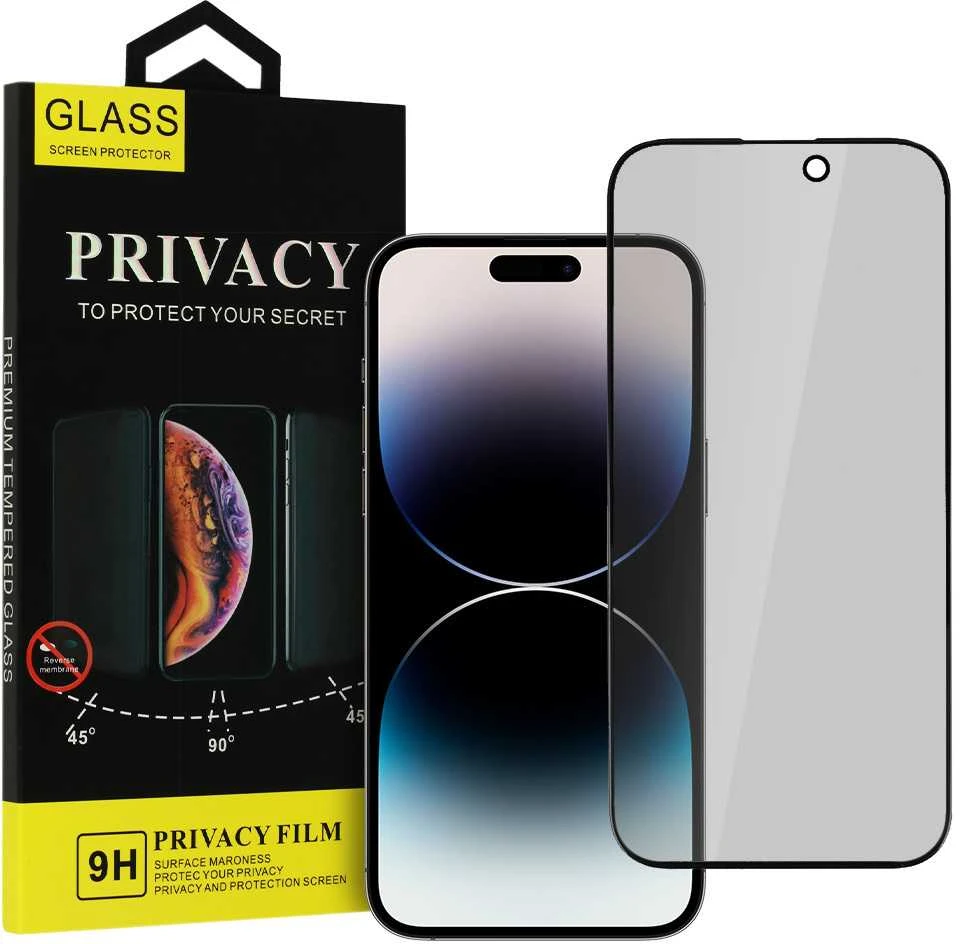 Toptel Topt Apsauginis stiklas Privacy Glass skirtas Apple iPhone 15 Juodas