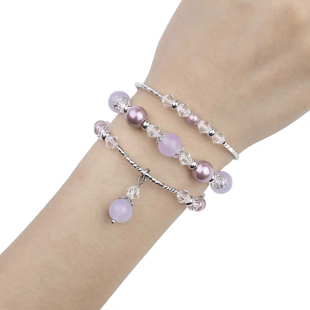 Toptel Topt Apyrankė skirta Apple Watch 38/40/41 design 4 sidabro ir violetinės spalvos