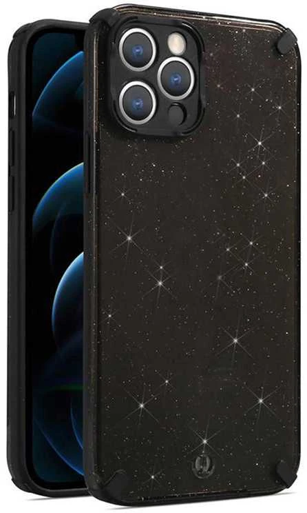 Toptel Topt Armor Glitter dėklas skirtas Apple iPhone 12 Pro Max juodas
