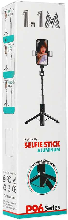 Fusion Accessories Topt Asmenukių lazda – su atjungiamu bluetooth nuotoliniu valdymu ir trikoju – P96 juodos spalvos