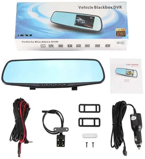 Oem Topt Automobilinis vaizdo registratorius DVR-01 veidrodis 4,0 coliai + galinio vaizdo kamera