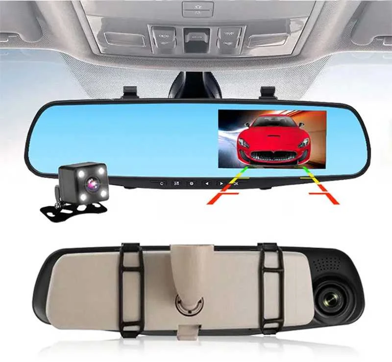Oem Topt Automobilinis vaizdo registratorius DVR-01 veidrodis 4,0 coliai + galinio vaizdo kamera