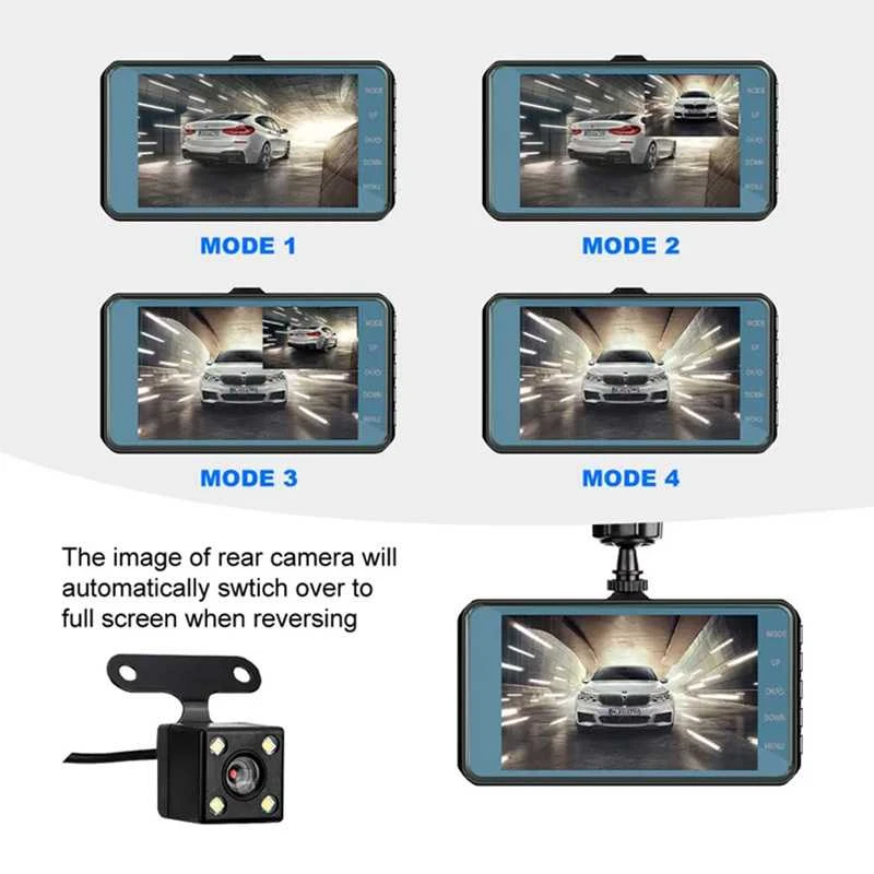 Oem Topt Automobilinis vaizdo registratorius DVR-03 4,0 coliai + galinio vaizdo kamera