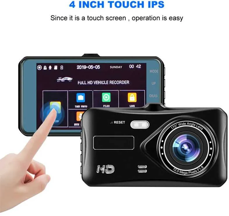Oem Topt Automobilinis vaizdo registratorius DVR-03 4,0 coliai + galinio vaizdo kamera