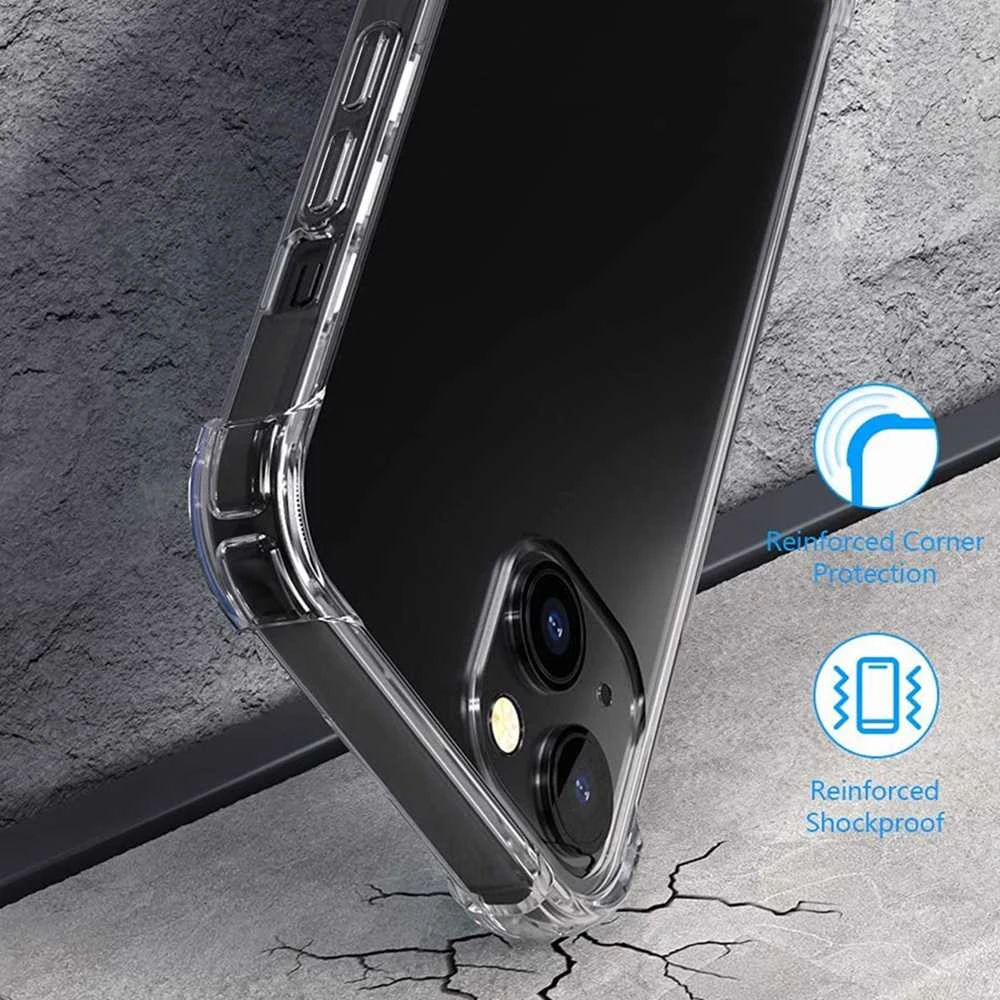 Topt Back dėklas ANTI SHOCK 0,5mm skirtas IPHONE 14 PLUS skaidrus
