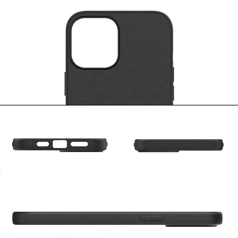 Riposo Dėklas „Matinis'' įvairiems telefonų modeliams, juodas IPHONE 7/8/SE(2020)