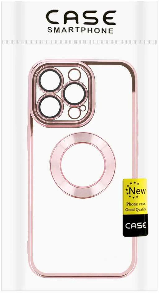 Topt Beauty skaidrus dėklas skirtas iPhone 12 Pro Max rožinės spalvos