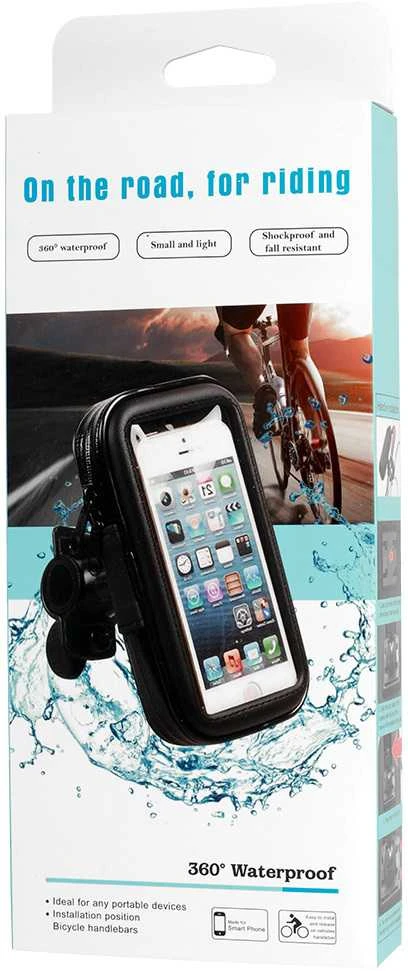 Toptel „Topt“ dviračio laikiklis („Atsparus vandeniui“) – DYDIS 02 (vidiniai matmenys: 7–13,5 cm) „iPhone 7/8/SE/12 mini/13 mini“