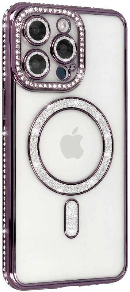 Toptel Topt Bling Magsafe dėklas skirtas Apple iPhone 16 violetinės spalvos