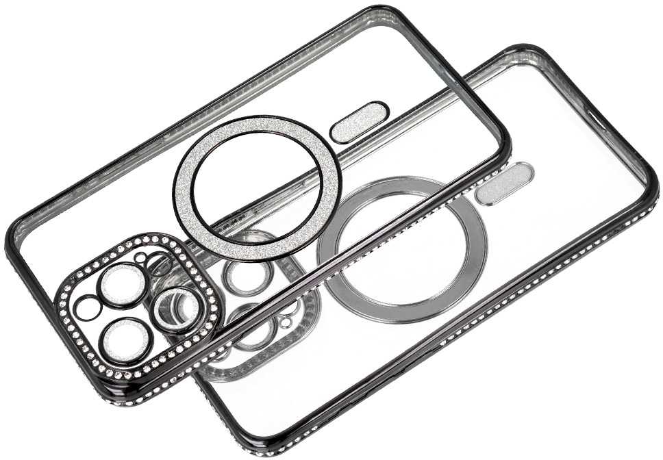 Toptel Topt Bling Magsafe Dėklas skirtas Apple iPhone 17 Pro Max juodos spalvos
