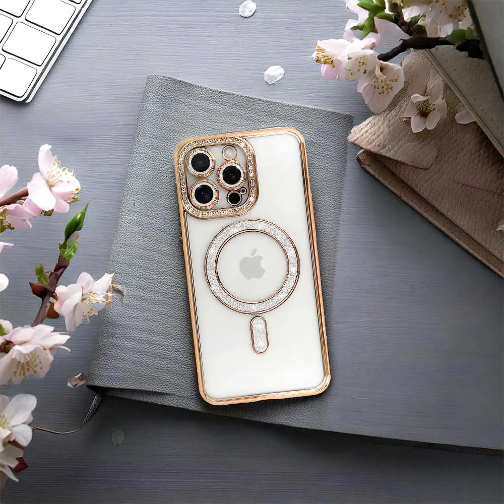 Toptel Topt Bling Magsafe Dėklas skirtas Apple iPhone 17 Air aukso spalvos