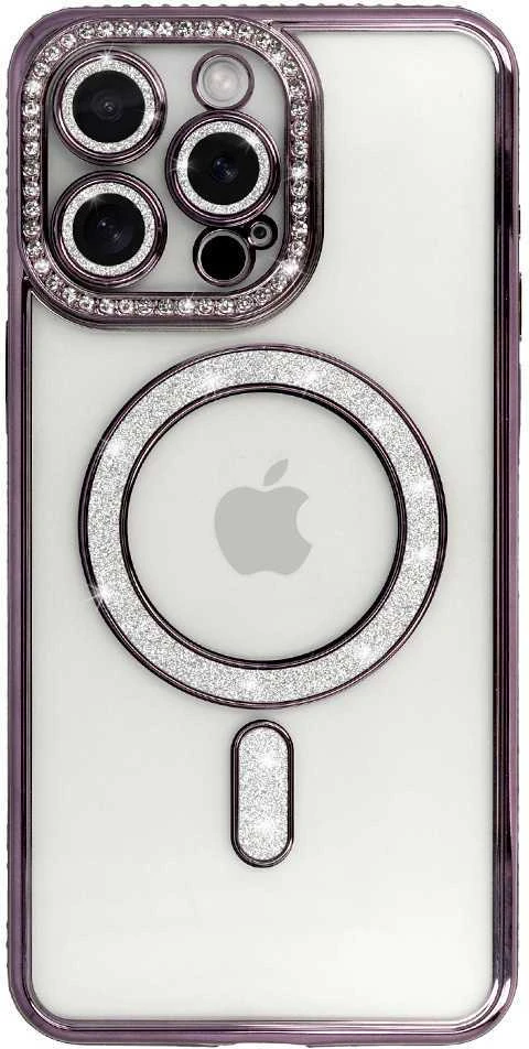 Toptel Topt Bling Magsafe dėklas skirtas Apple iPhone 16 violetinės spalvos