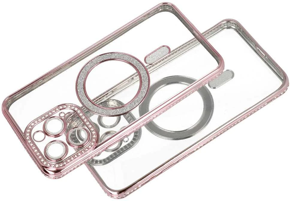 Toptel Topt Bling Magsafe dėklas skirtas Apple iPhone 16 rožinės spalvos