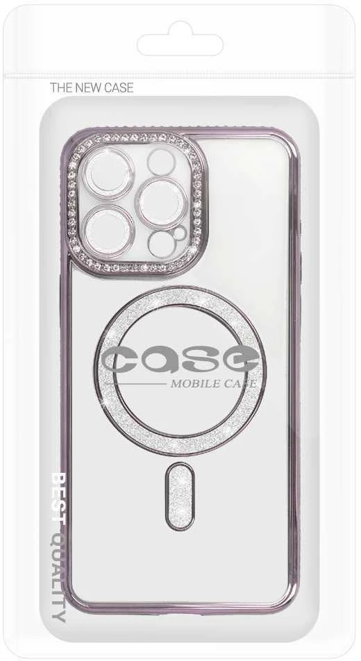 Toptel Topt Bling Magsafe dėklas skirtas Apple iPhone 16 violetinės spalvos