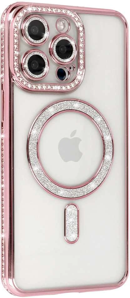 Toptel Topt Bling Magsafe Dėklas skirtas Apple iPhone 17 Pro Max rožinės spalvos