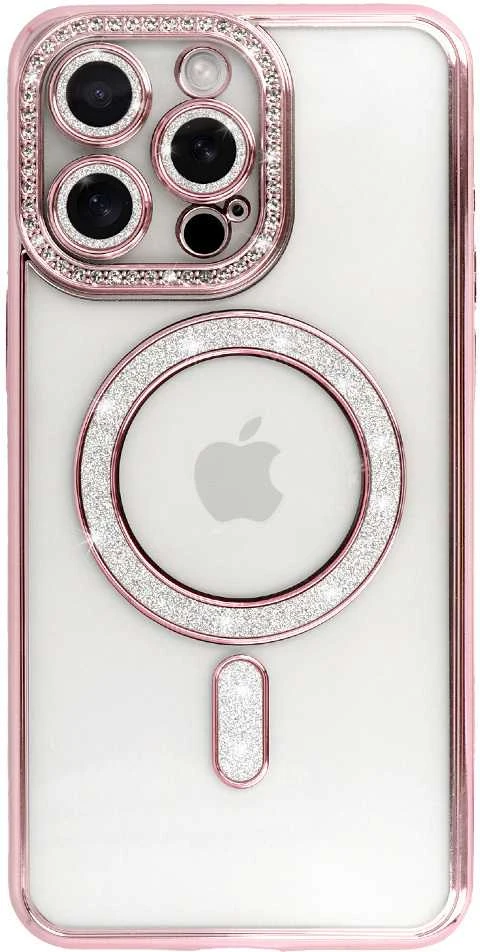 Toptel Topt Bling Magsafe Dėklas skirtas Apple iPhone 17 Pro Max rožinės spalvos