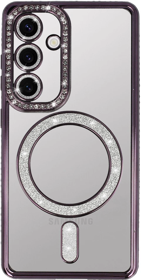 Toptel Bling Magsafe dėklas skirtas Samsung Galaxy S25 FE violetinė