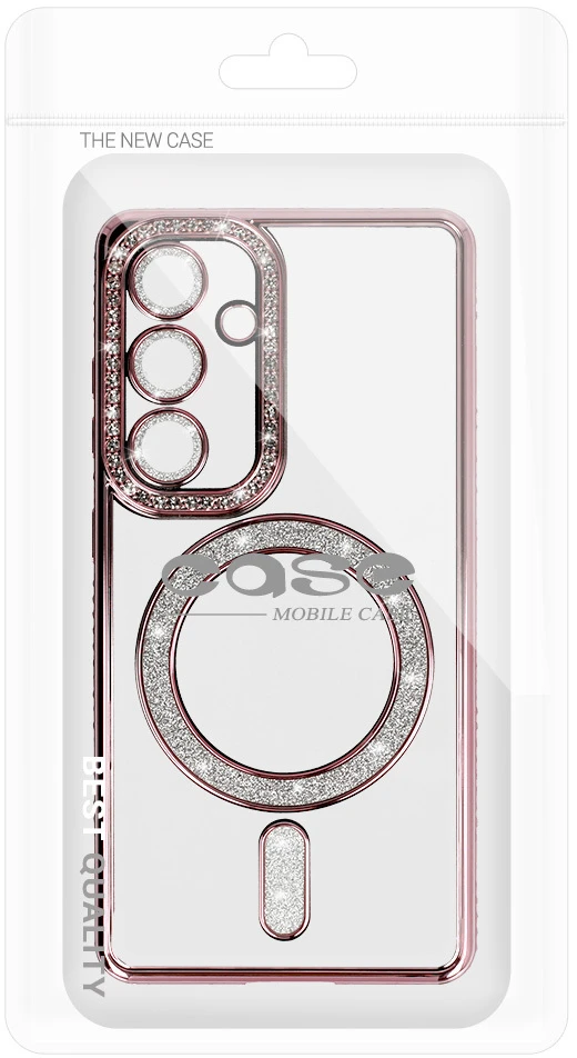 Toptel Bling Magsafe dėklas skirtas Samsung Galaxy S25 FE pink