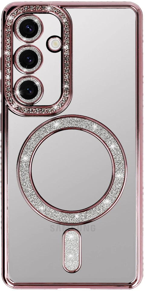 Toptel Bling Magsafe dėklas skirtas Samsung Galaxy S25 FE pink